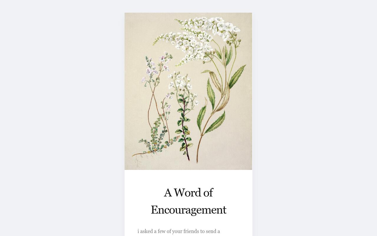 Carrd profile picture for @encouragement